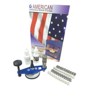 Windshield Repair Bridge Gen 2 Blue with Resin Pit Filler and 2 Seal Sets